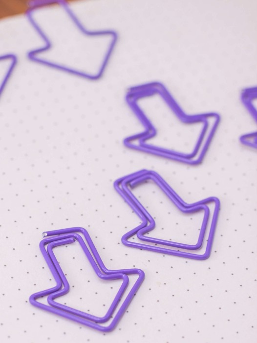 Закладка - скрепка &quot;Figures&quot;, purple 