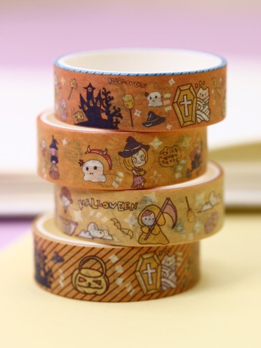 Набор декоративного скотча "Академия магии", оранжевый 