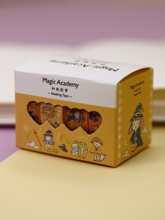 Набор декоративного скотча "Академия магии", оранжевый 