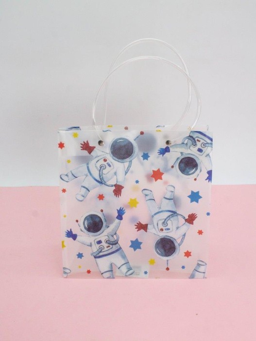 Пакет подарочный прозрачный «Crazy gift», cosmos (22*21,5*10) 