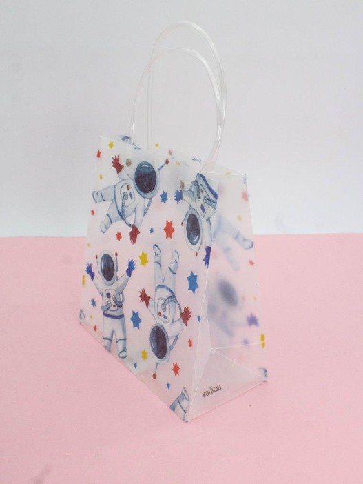 Пакет подарочный прозрачный «Crazy gift», cosmos (22*21,5*10) 