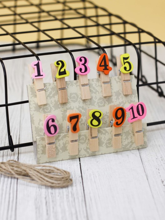 Прищепки "Numbers", mix color 