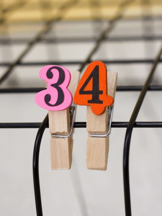 Прищепки "Numbers", mix color 