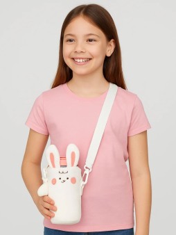 Футляр плюшевый для термоса "Furry buddies", bunny (13*10 см)