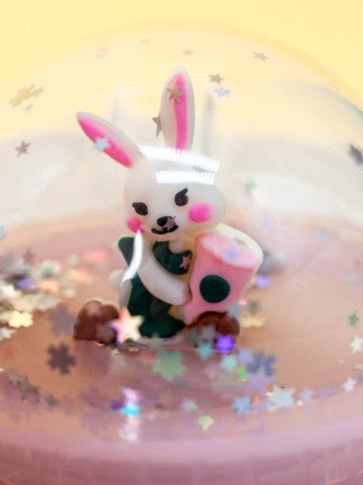 Тамблер iLikeGift &quot;Rabbit happy&quot;, pink (450 ml) 