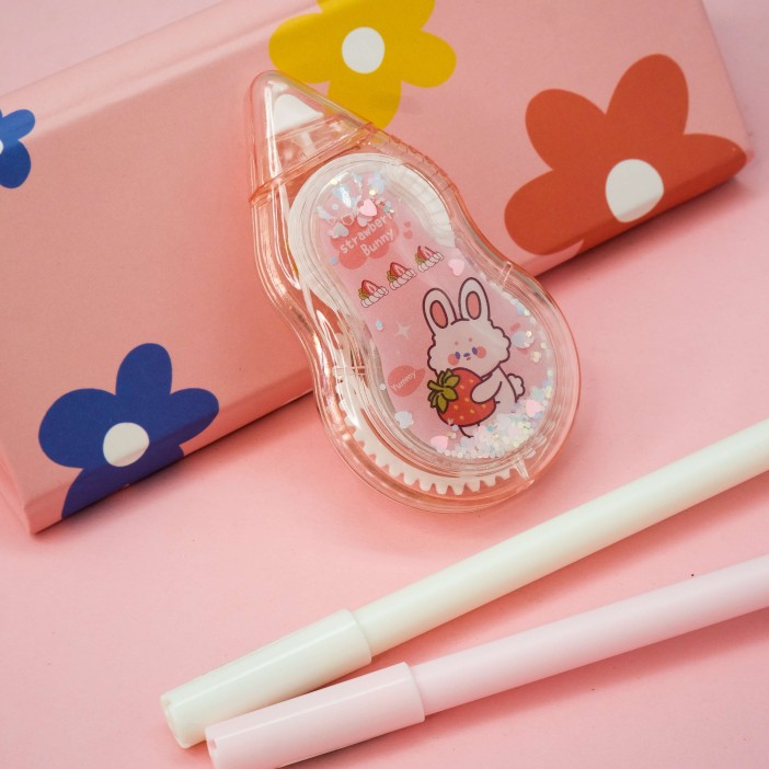 Корректирующая лента "Bow two hare", pink 