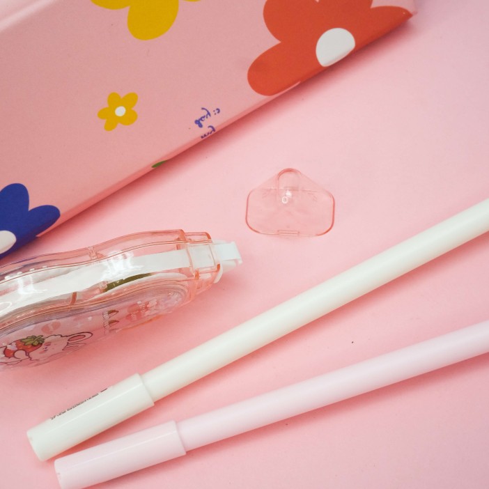 Корректирующая лента "Bow two hare", pink 