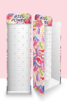 Стойка с крючками "Girl power" напольная 1940*560*300, 40 крючков