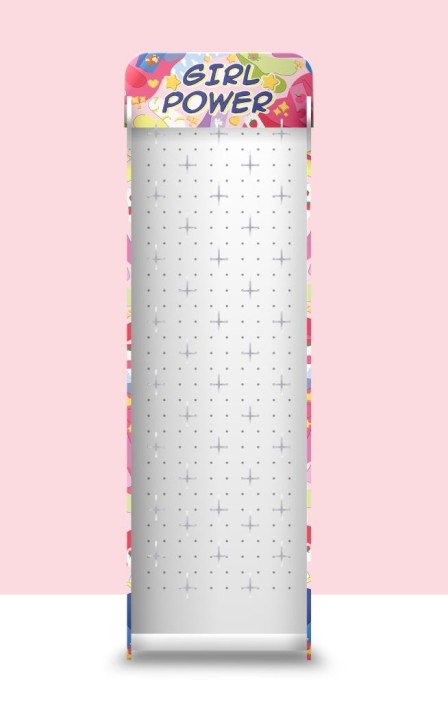 Стойка с крючками &quot;Girl power&quot; напольная 1940*560*300, 40 крючков 