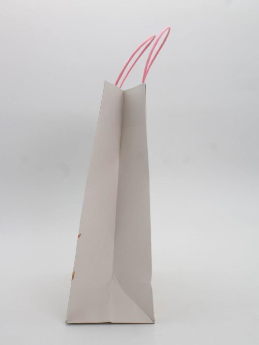 Пакет подарочный «Leaves&amp;flowers», white-yellow (26*32*12) 