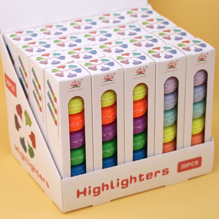 Маркер текстовыделитель &quot;Highlighters&quot;, 5 в 1, mix, шоу-бокс 20 шт. 