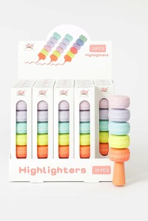 Маркер текстовыделитель &quot;Highlighters&quot;, 5 в 1, mix, шоу-бокс 20 шт.