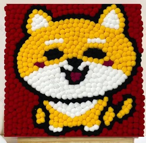 Картина из помпонов на подрамнике Draw Me! «Cheerful fox», (20 х 20 см) 