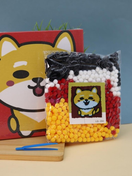 Картина из помпонов на подрамнике Draw Me! «Cheerful fox», (20 х 20 см) 