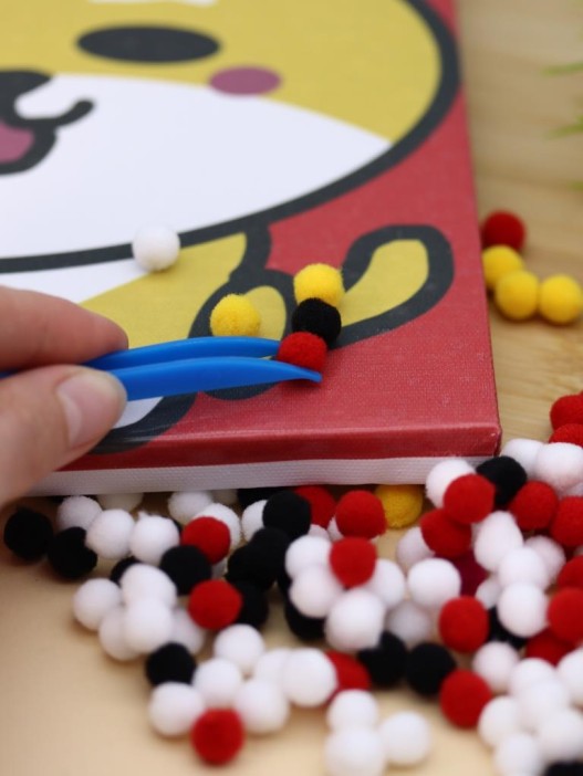 Картина из помпонов на подрамнике Draw Me! «Cheerful fox», (20 х 20 см) 