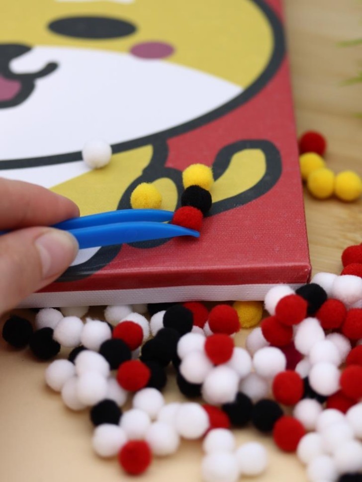 Картина из помпонов на подрамнике Draw Me! "Веселая лиса", (20 х 20 см)