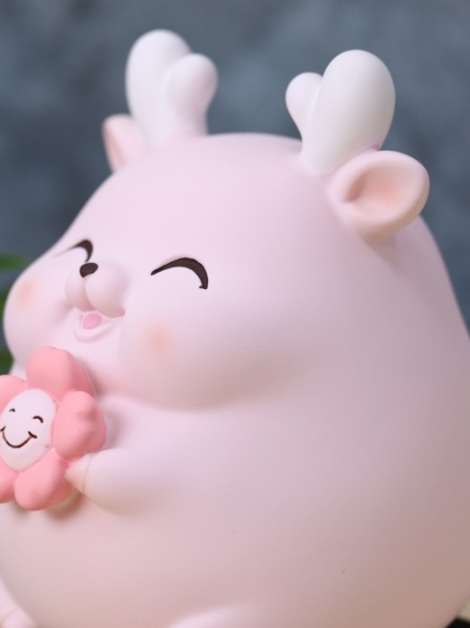 Копилка «Flower deer», pink (13,5 см), пластик 