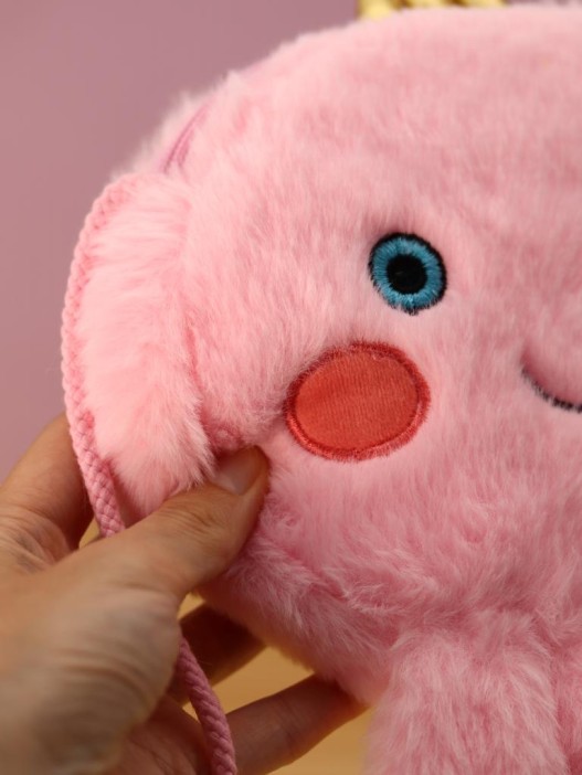 Сумочка плюшевая &quot;Pink Octopus&quot;, pink (18.5*22.5 см) 