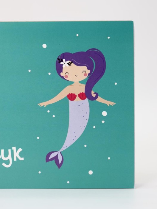 Скетчбук «Mermaid», green , 14х20 см,  плотность 100 гр 