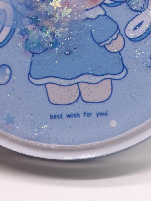 Зеркало шейкер раскладное &quot;little girl&quot;, голубое, 7*7 см 