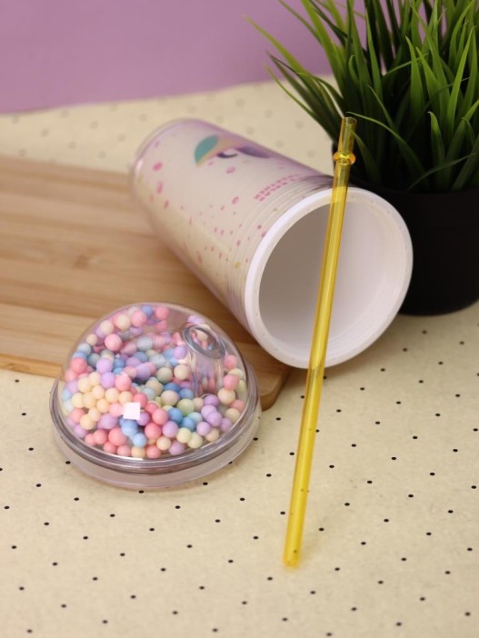 Тамблер iLikeGift &quot;Kitty boat&quot;,  yellow (450 мл) 