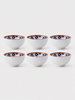 Набор керамических тарелок 6шт. "Блюдо", белое (20х20х8 см)