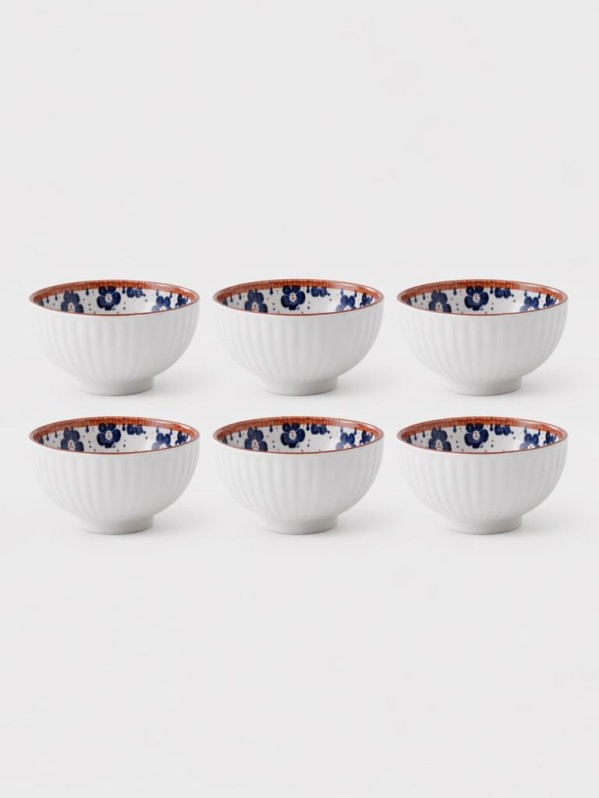 Набор керамических тарелок 6шт. "Блюдо", белое (20х20х8 см) 