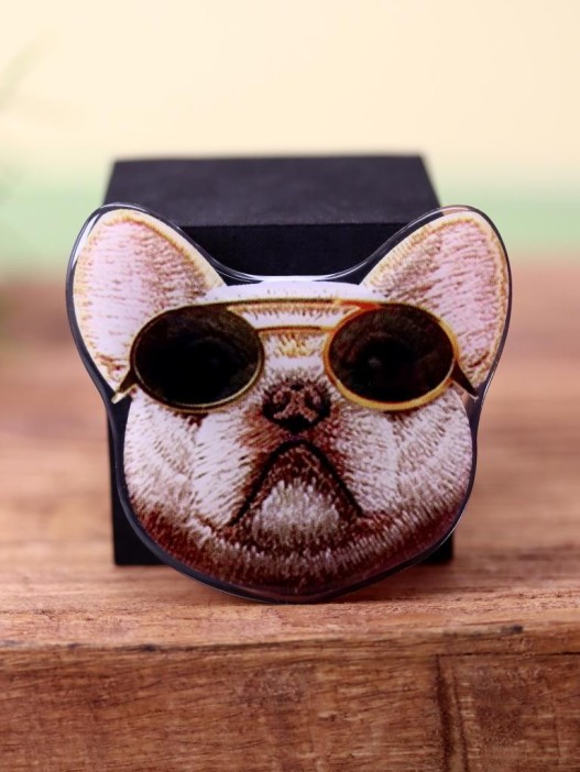 Попсокет "Knitted dog", black 