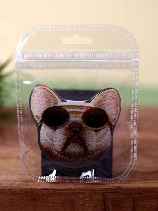 Попсокет "Knitted dog", black 