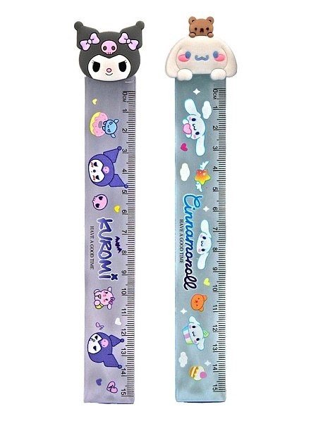 Линейка пластиковая "Kuromi и друзья" 15 см, микс