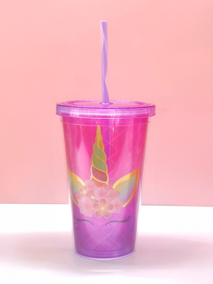 Тамблер "Seeping one unicorn", purple