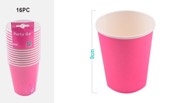 Набор бумажных стаканов 16 шт. &quot;Partypink&quot;, (9 см) 