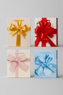 Подарочный пакет (L) "Holiday surprise", (26*32*10 см)