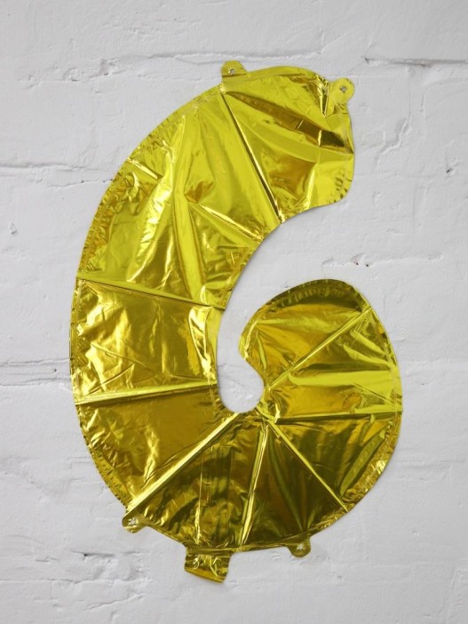 Шар фольгированный &quot;Milestone moments&quot; цифра 6, золото (40 см) 