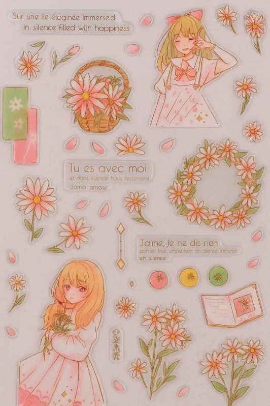 Наклейки "Girl in pink" 