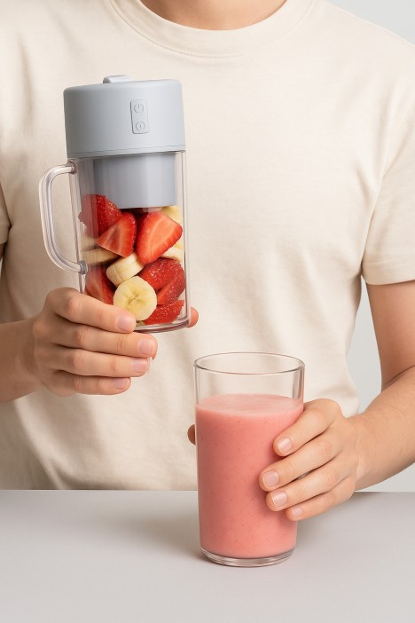 Блендер портативный &quot;Crusher juicer&quot;, blue, USB, (18*8 см) 