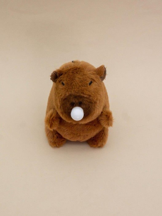 Плюшевый брелок "Capybara buble", brown (13,5 см) 