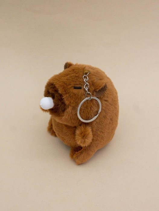 Плюшевый брелок "Capybara buble", brown (13,5 см) 