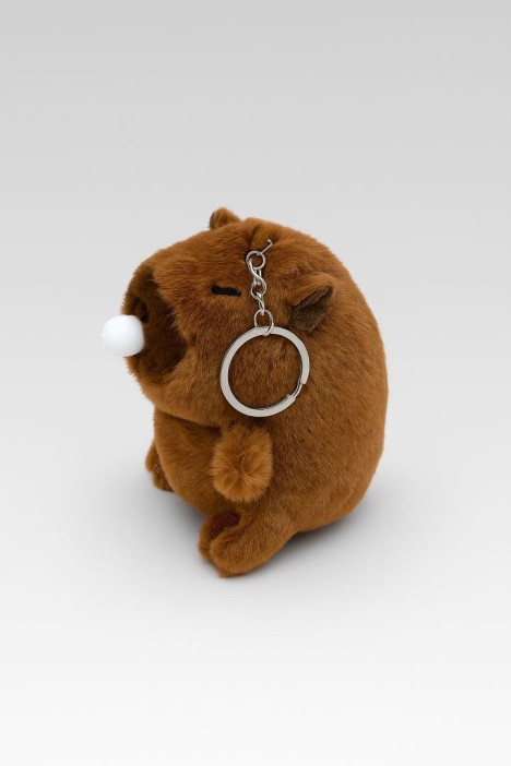 Плюшевый брелок "Capybara buble", brown (13,5 см) 