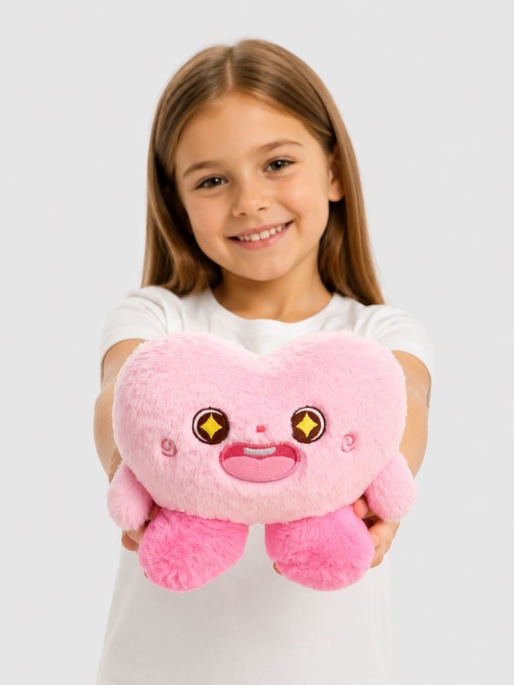 Мягкая игрушка (3+) "Милая кричит", розовая, 15 см
