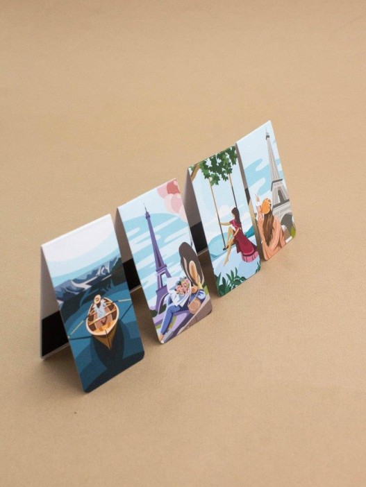 Набор магнитных закладок &quot;Wonderful world&quot;, 4 шт., 35х70 мм 