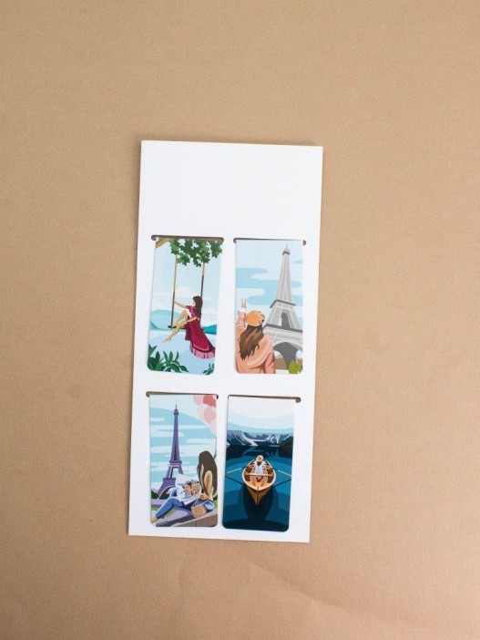 Набор магнитных закладок &quot;Wonderful world&quot;, 4 шт., 35х70 мм 