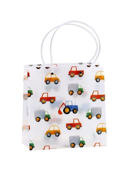 Пакет подарочный прозрачный «Crazy gift», tractor (22*21,5*10) 