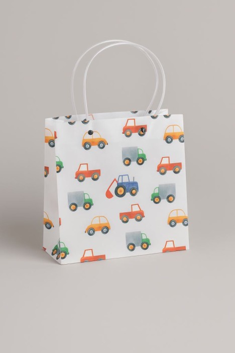 Пакет подарочный прозрачный «Crazy gift», tractor (22*21,5*10) 