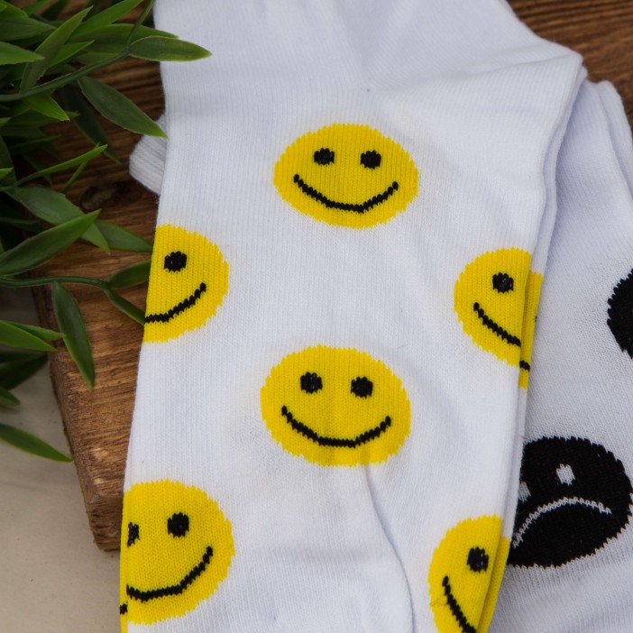 Носки женские "Happy and Sad smile", р. 35-40, 2 пары 