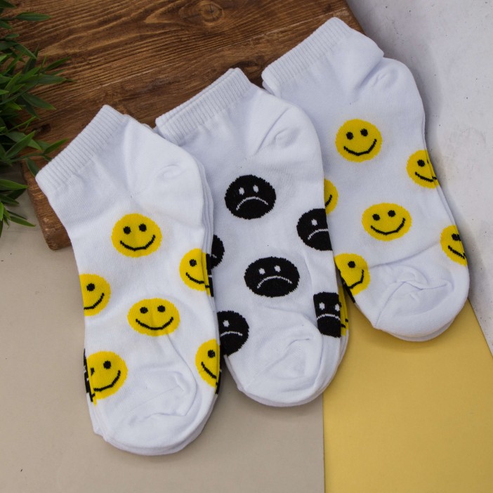 Носки женские "Happy and Sad smile", р. 35-40, 2 пары 