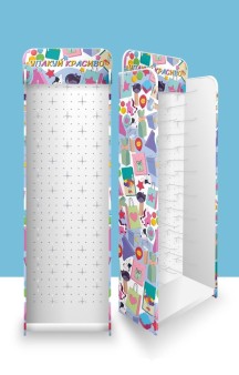 Стойка с крючками "Упакуй красиво" напольная 1940*560*300, 40 крючков