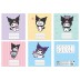 Тетрадь А5 "Kuromi patterns", 18 л, линейка, обложка мел. картон + Уф-лак, mix 