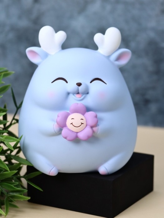 Копилка «Flower deer», blue (15,5 см), пластик 