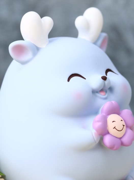 Копилка «Flower deer», blue (15,5 см), пластик 